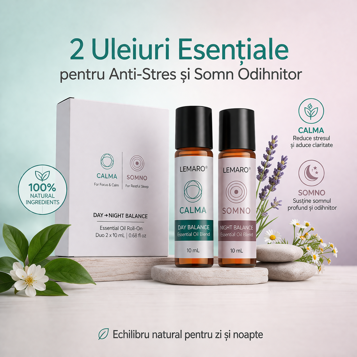 2 Uleiuri Esentiale pentru Anti-Stres si Somn Odihnitor