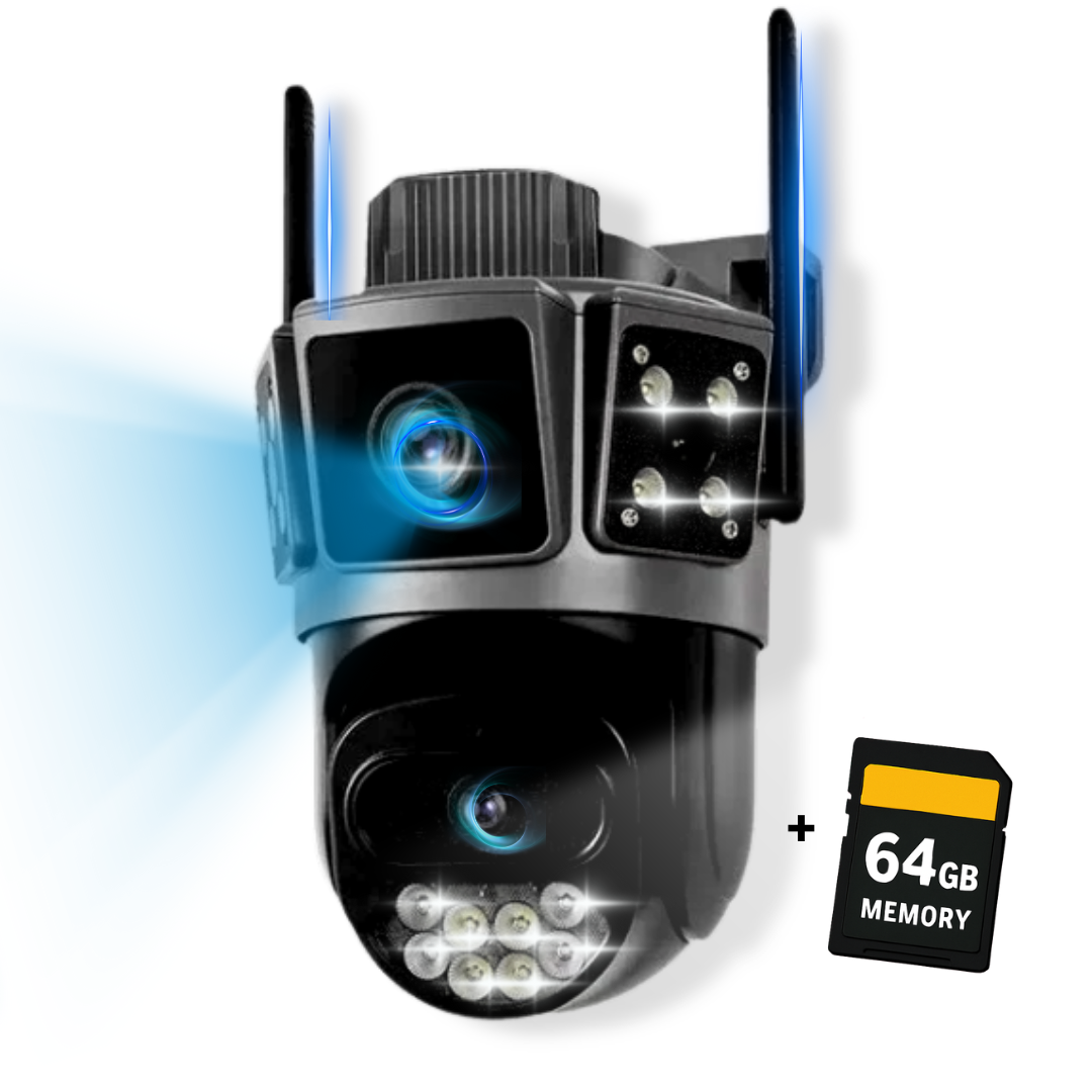 Cameră de Supraveghere 6K Ultra HD 10MP cu SIM – Viziune de Noapte Color, Urmărire Inteligentă și Control Mobil fără Wi-Fi,+ Card 64GB