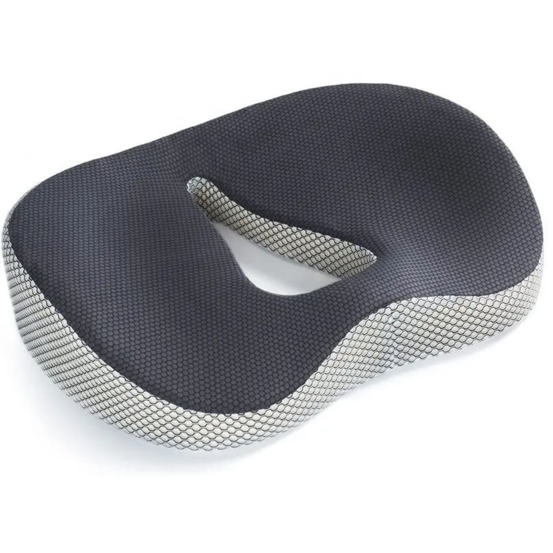 Perna Ortopedica Suport Coccis, pentru Scaun de Birou sau Masina, pentru Hemoroizi, Husa Respirabila si Antialunecare, Spuma cu memorie