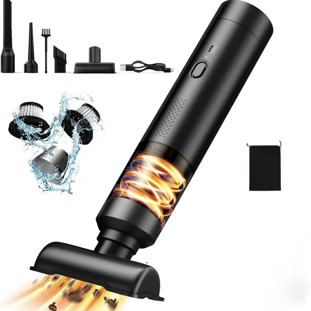 Aspirator portabil Premium, cu acumulator 3 in 1, 4 accesorii incluse, 2 Filtre, incarcare Type-C