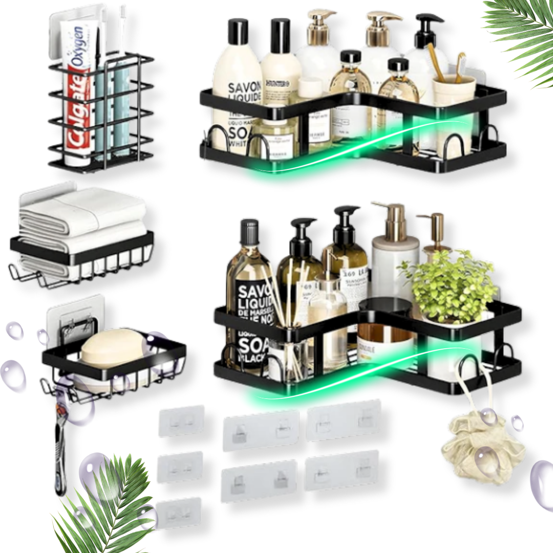 Suport pentru Baie si Bucatarie Premium Lemaro®, 5 Etajere pentru Depozitare