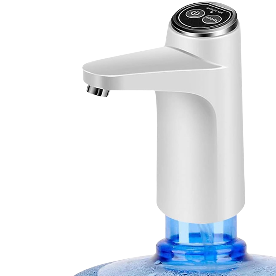 Dozator de Apa din Bidon Lemaro®, Pompa Electrica Portabila, Pliabila, Reincarcabila, USB, Alb
