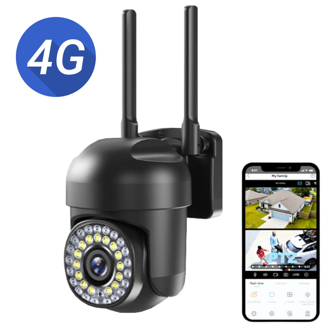 Camera de supraveghere 4G Cartela SIM 5MP, Control din aplicatie, Urmarire automata, Rezistenta la apa IP66