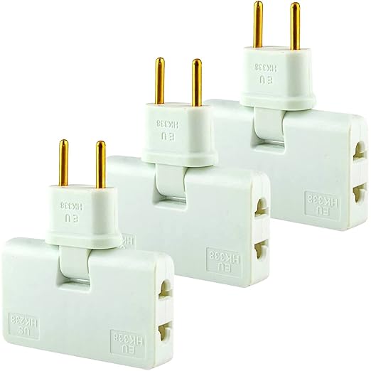 Set de 3 Prize Plate 3 în 1 cu ștecher rotativ la 180, Potrivite pentru Spații Inguste