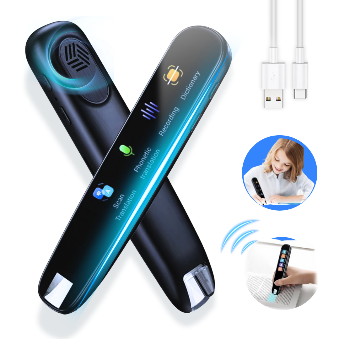 Traducator Inteligent Multifunctional  Lemaro®, Traducere Vocala în Timp Real, 112 Limbi, Wi-Fi, Bluetooth, Scanare OCR, Reportofon, Dictionar, Ecran Tactil, Sunet HD Cristal Clear, Negru