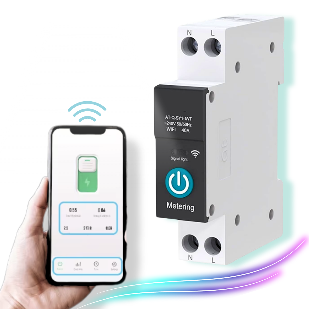 Siguranta Smart Lemaro®, WIFI, 32A, Control de la Distanta, Programare Inteligenta, Notificari si control Electric in Timp Real, Control Vocal, compatibil Tuya, Smart Life APP