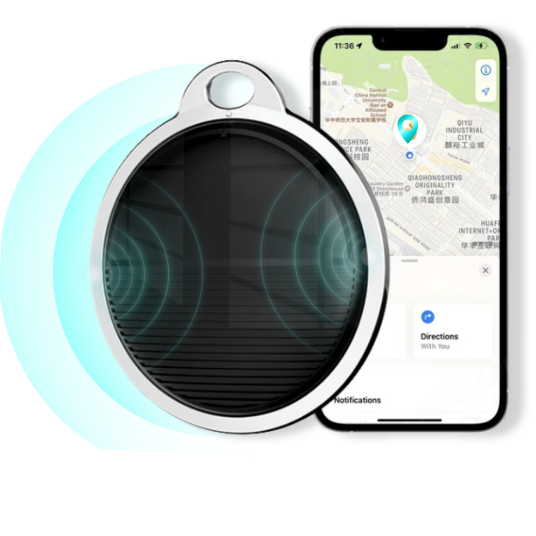 Dispozitiv Antipierdere Localizare GPS Tracker Lemaro®, Acoperire Globala, Bluetooth, Compatibil iPhone, Aplicatie FindMy, Rezistent la Apa si Praf, pentru Copii, Batrani, Animale de companie, Pisici, Chei, Bagaje, Portofele, Baterie Inclusa, Negru