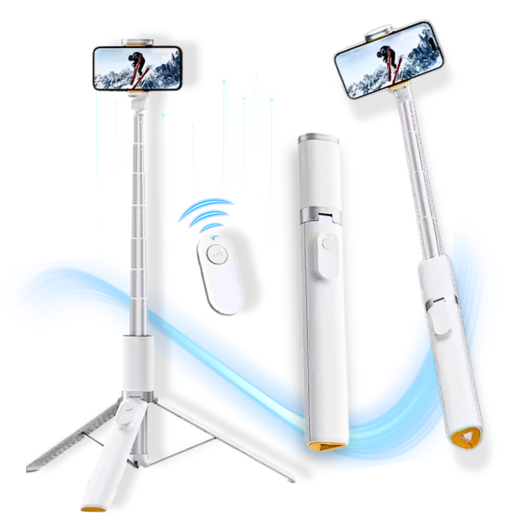 Trepied Foto Telescopic Premium Profesional Lemaro®, Pentru Telefon/GoPro, Rotativ