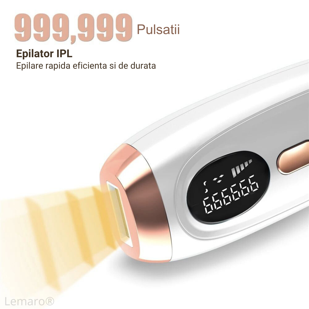 Epilator IPL, R1, 999.999 Pulsatii, Pentru Epilare Definitiva Fara Durere, 5 Trepte De Intensitate