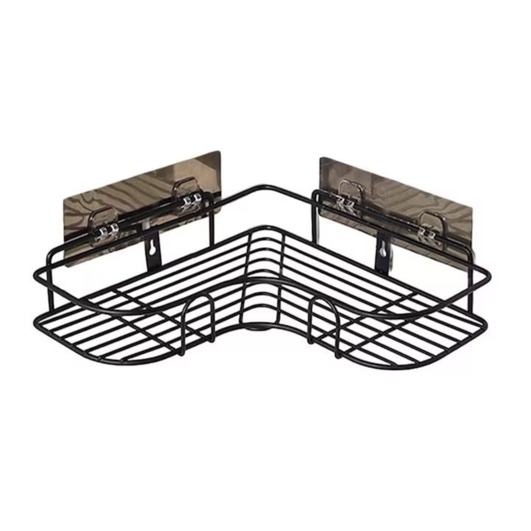 Raft de Dus, Etajera Colt pentru Baie Lemaro®, Depozitare in Bucatarie, Montaj Ventuze, Inox