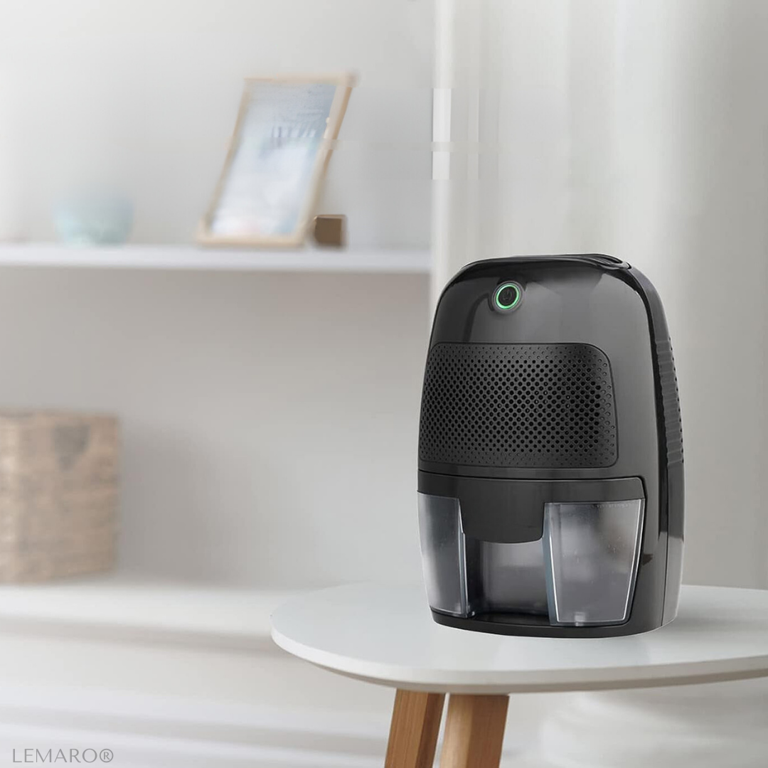 Dezumidificator pentru Casa, Portabil, Rezervor 0,6L, Silentios, Absorbant Umiditate, Negru